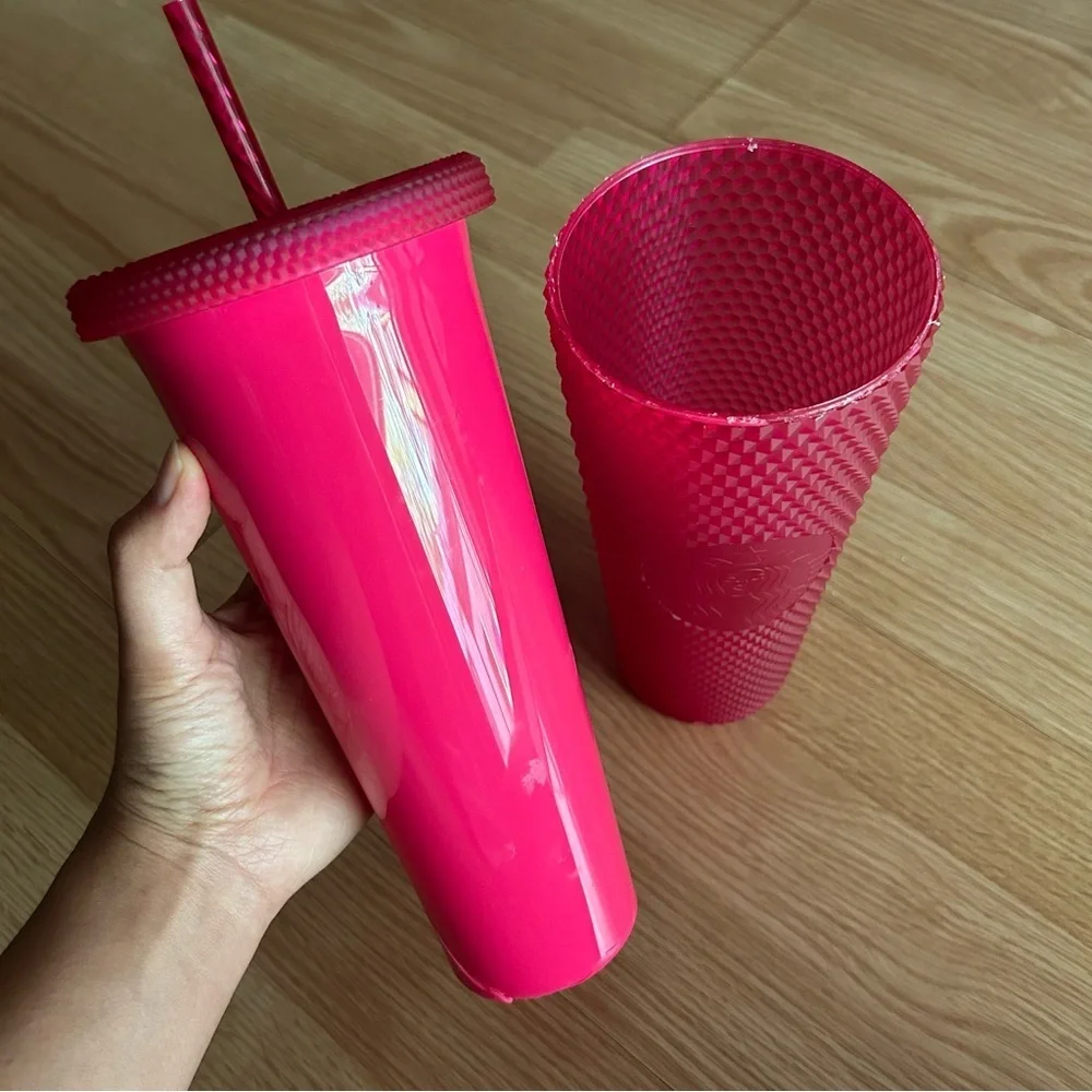Starbucks Ruby Pink Jelly Studded Tumbler 24oz - Flawed